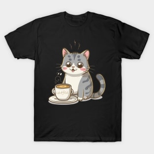 Cat coffee cute kitten Catfee T-Shirt